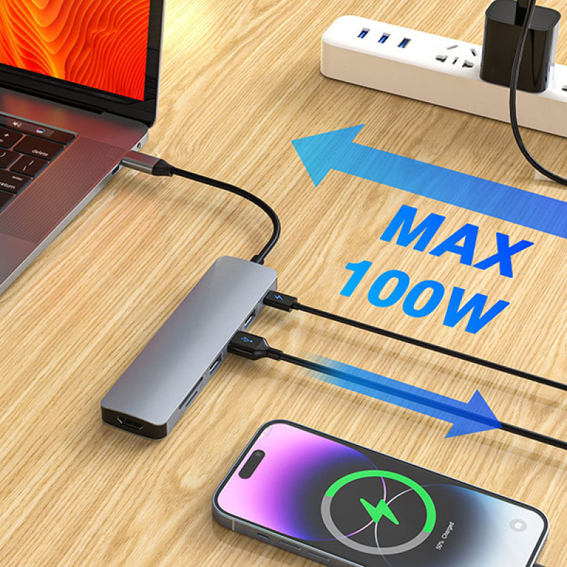 هاب 7 پورت USB-C مدل HB036