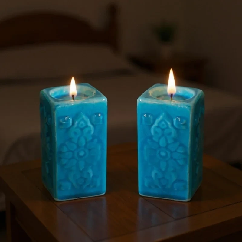 شمعدان سرامیکی مدل استوانه سرامیکی