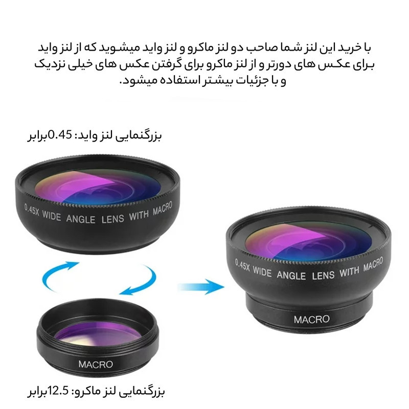 لنز کلیپسی موبایل اپیکسل مدل APL-0.45WM