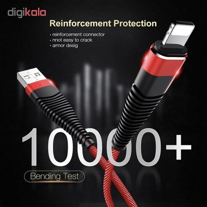 کابل تبدیل USB به لایتنینگ بیسوس مدل powerFlex-H3 طول ۱ متر