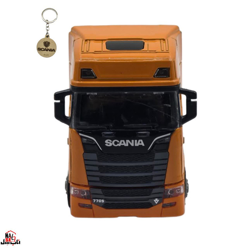 ماکت ماشین ناب سل مدل اسکانیا تک محور موزیکال فلزی SCANIA به همراه جاسوییچی