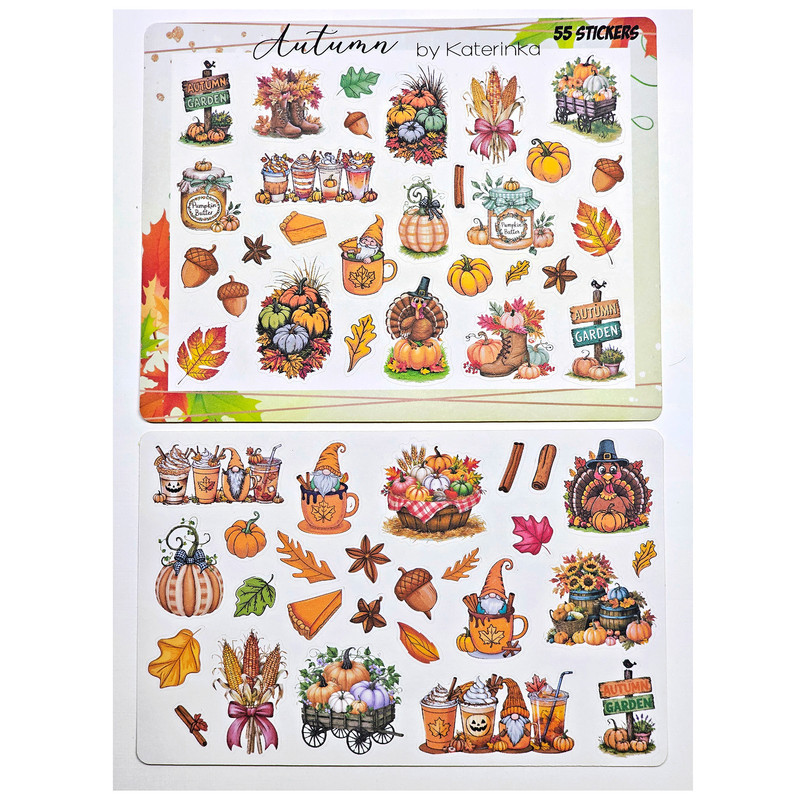 برچسب کاترینکا طرح برش خورده بولت ژورنال و اسکرپ بوک مدل Autumn بسته 55 عددی