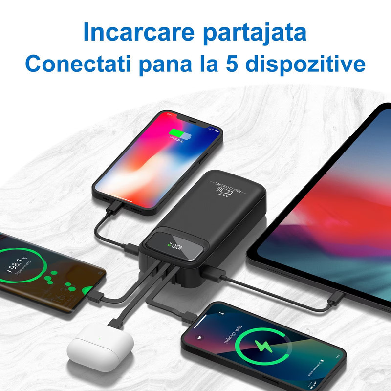 پاوربانک 22.5 وات مدل K8 ظرفیت 20000 میلی‌آمپرساعت