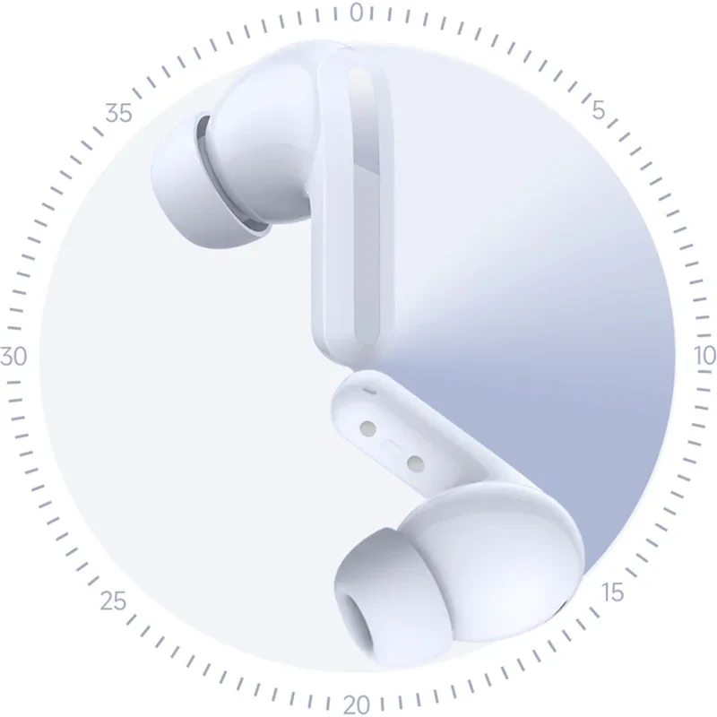 هدفون بلوتوثی شیائومی مدل Redmi Buds 5 با نویز کنسلینگ فعال (ANC)، درگاه شارژ USB Type-C، دارای نشانگر روی محفظه شارژ