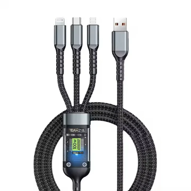کابل تبدیل USB به micro USBلایتنینگUSB-C مدلTDA-218 طول 1.2 متر