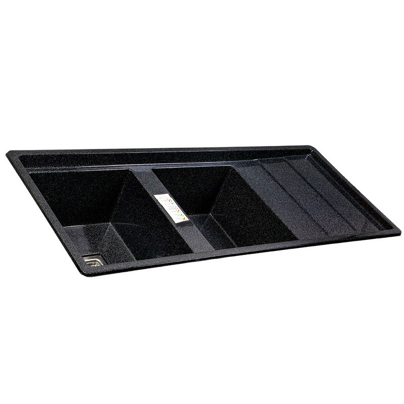 سینک ظرفشویی گرانیت توکار دو لگنه مدل 120MAK