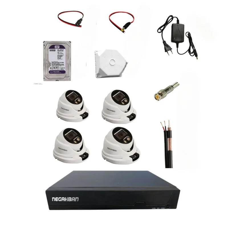 پکیج دوربین مداربسته 4 عدد دام مدل DN-842-X33