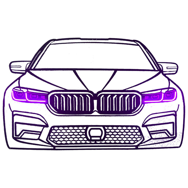 چراغ دیواری نئونی طرح ماشین bmw