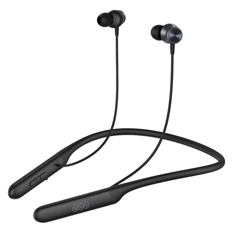 هدفون بلوتوثی گردنی QCY مدل C2 با قابلیت حذف نویز محیطی (ENC)، درگاه شارژ USB Type-C، با قابلیت شارژ سریع، مقاوم در برابر رطوبت و عرق (IPX4)