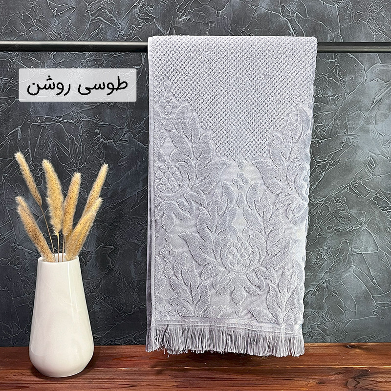 حوله دست و صورت بهباف آذر طرح سویل سایز 45×90 سانتی متر