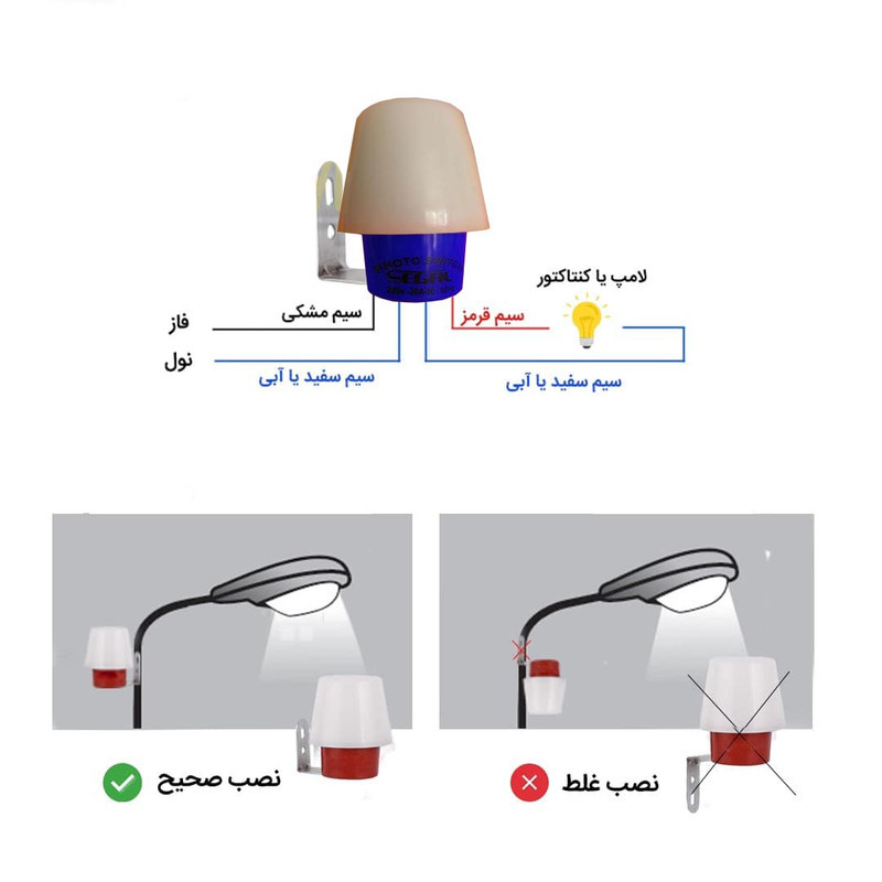 رله روشنایی فتوسل سگال کد 16A