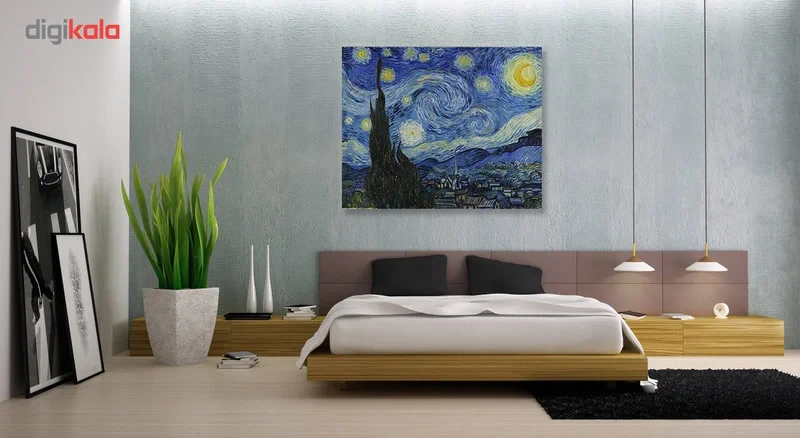 تابلو شاسی گالری هنری پیکاسو طرح شب پرستاره سایز 30x40 سانتی متر