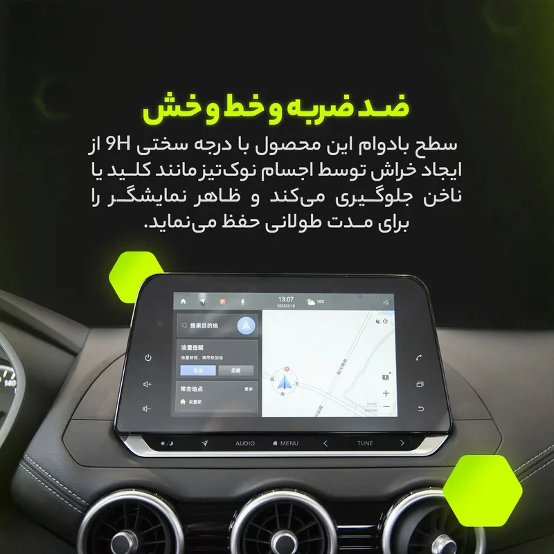 محافظ صفحه نمایش آنتی رفلکس مانیتور خودرو مولتی نانو مدل X-S1M مناسب برای کی ام سی Eagle