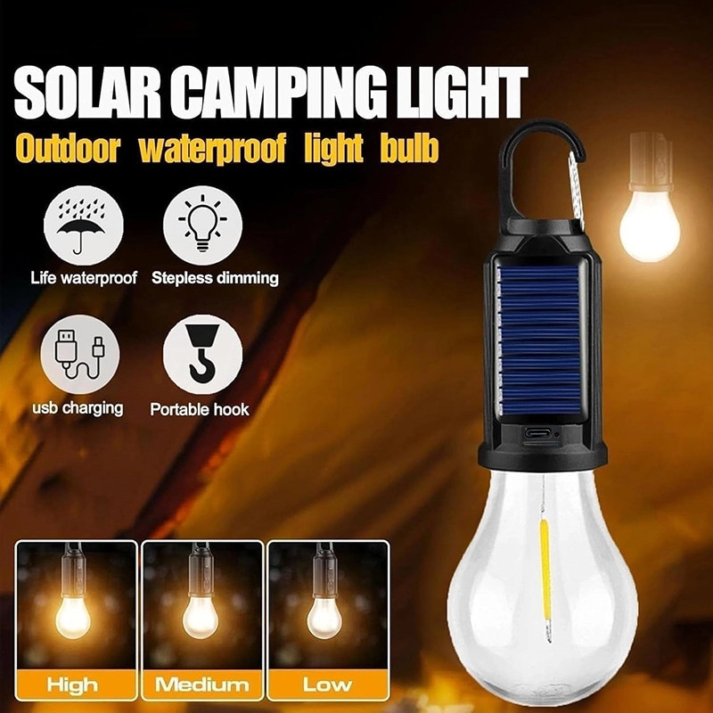 چراغ آویز چادر مدل  Solar Panel T01-B با نور آفتابی