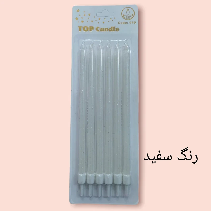 شمع تولد مدل مدادی طرح اکلیلی کد 910 بسته 6 عددی