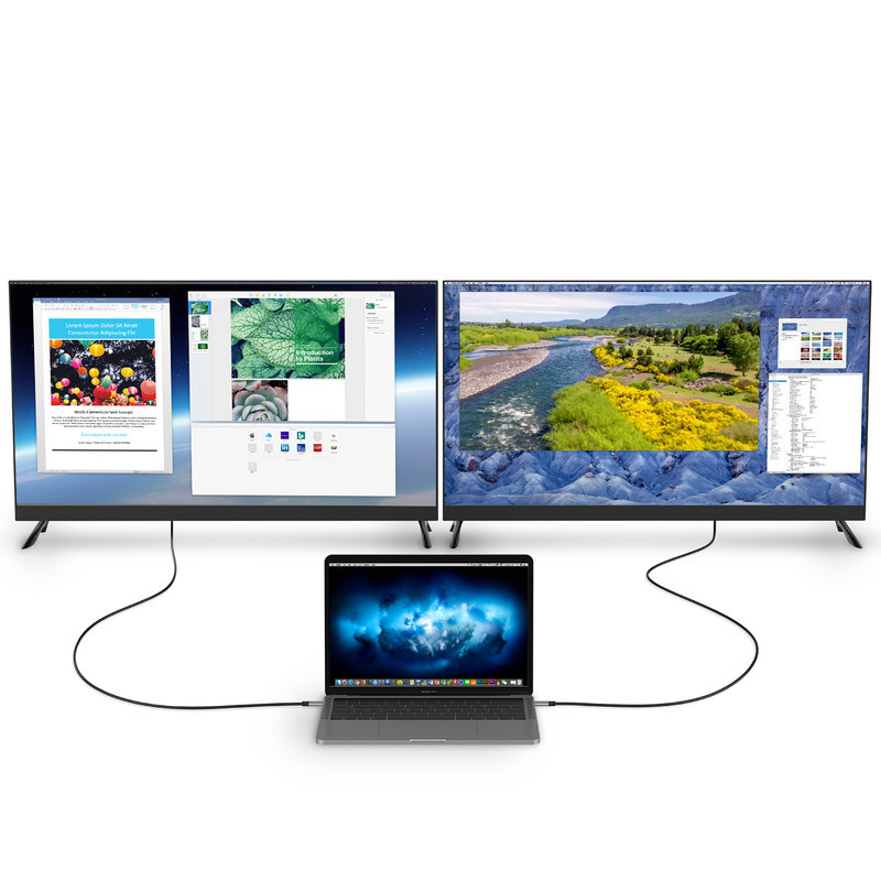 کابل تبدیل USB-C به HDMI لنشن مدل CU-707H NA 4K 60HZطول 1.8متر