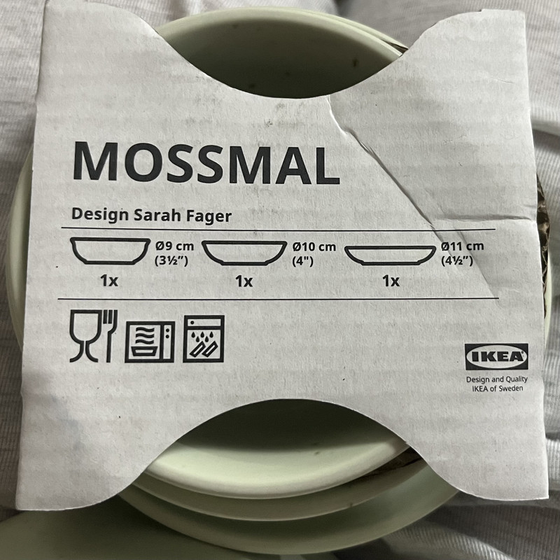کاسه ایکیا مدل mossmal مجموعه 3 عددی