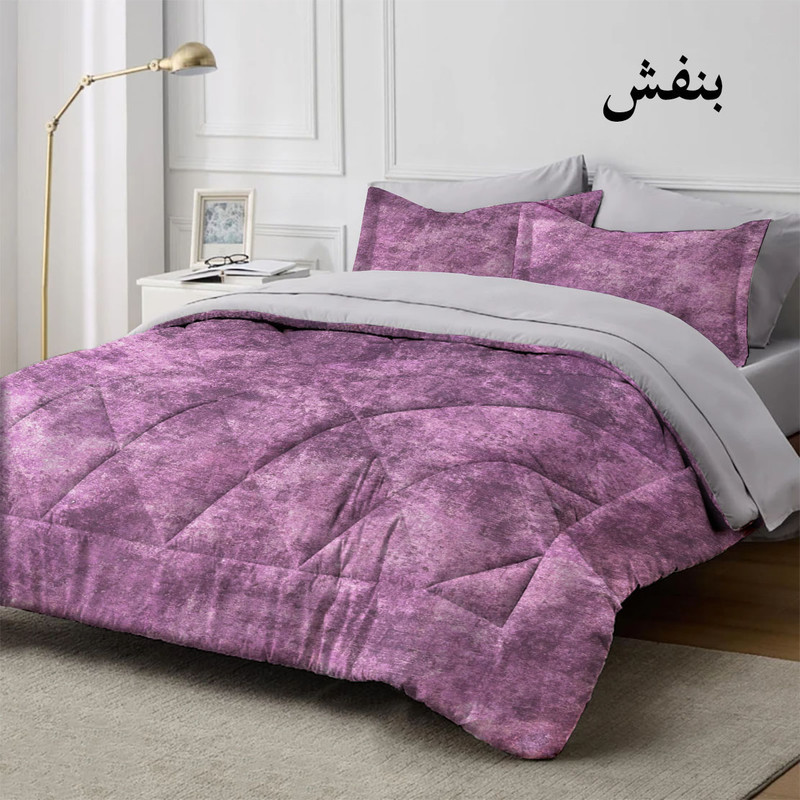 سرویس روتختی دونفره 6 تکه نوپه هوم مدل مخمل پتینه 1021