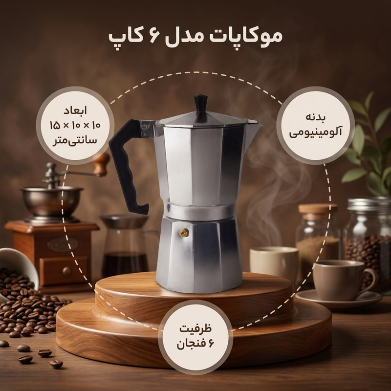 موکاپات مدل 6 کاپ