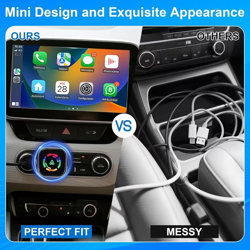کارپلی و اندروید اتو مدل Android AutoCarPlay Q1A به همراه مبدل USB به USB-C