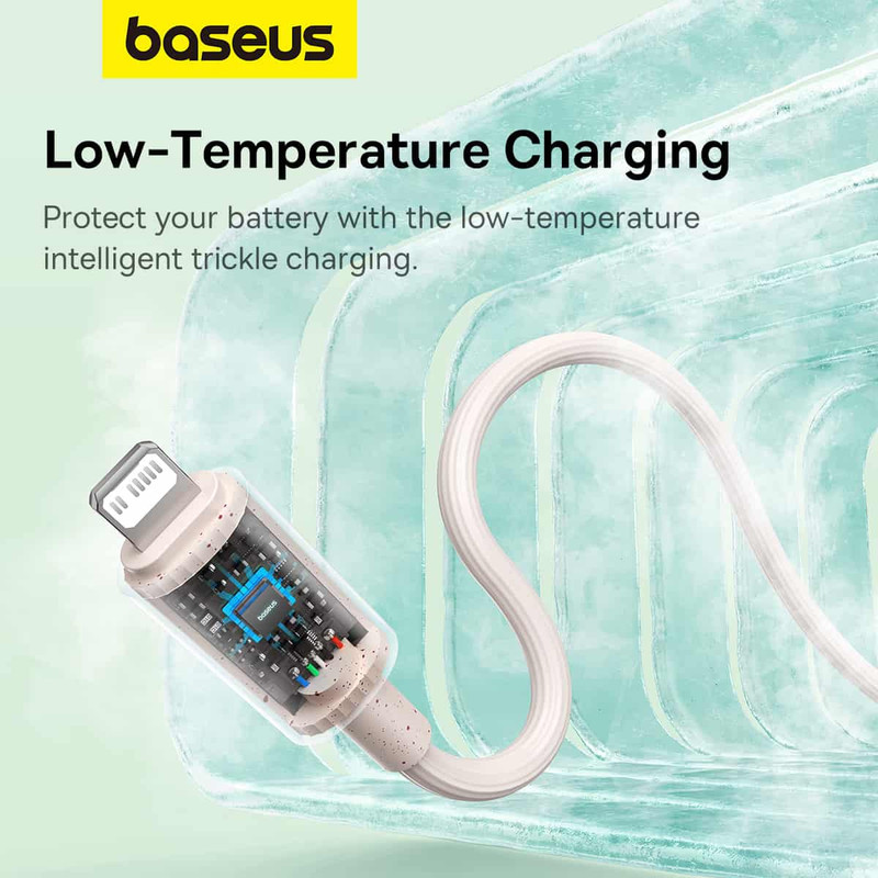 کابل تبدیل USB-C به لایتنینگ بیسوس مدل Habitat Series 20W PD طول 2 متر