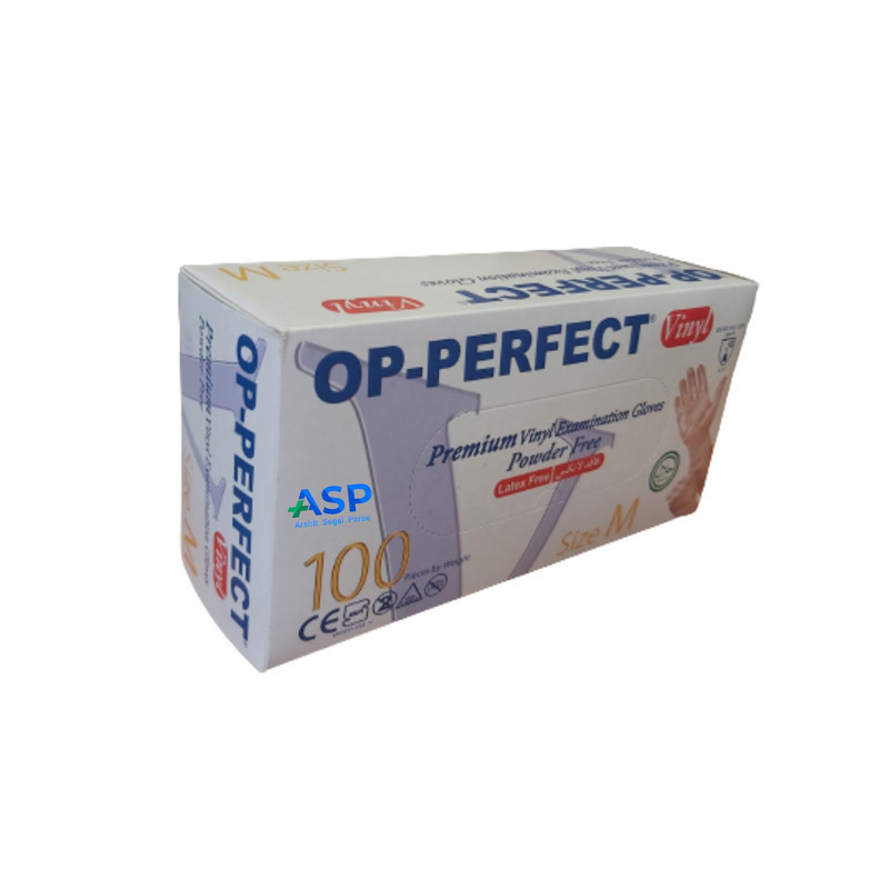 دستکش وینیل اپی‌پرفکت مدل پریمیوم سایز مدیوم بسته 100 عددی