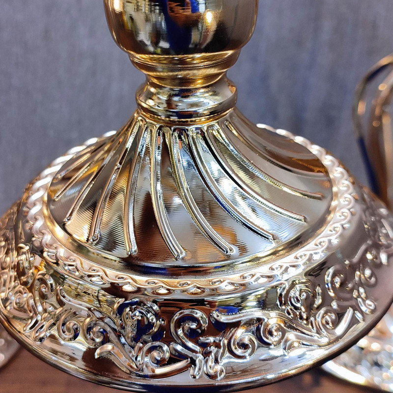 شمعدان مدل 40052 مناسب برای شمع وارمر و استوانه ای مجموعه 3 عددی