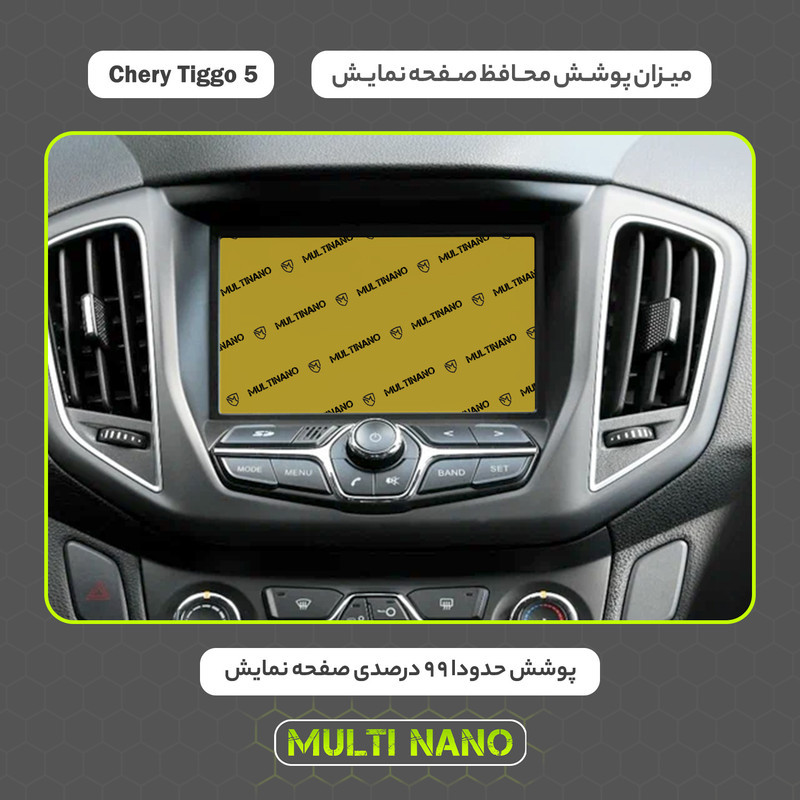 محافظ صفحه نمایش خودرو مولتی نانو مدل X-S1N مناسب برای چری Tiggo 5 Volume