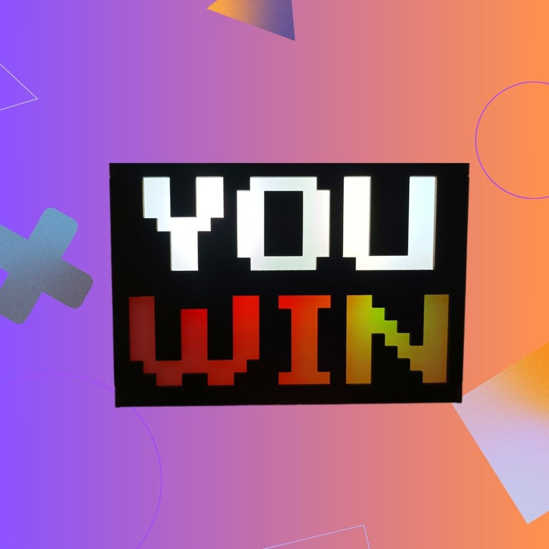 آیکون لایت گیم لند پلاس مدل YOU WIN