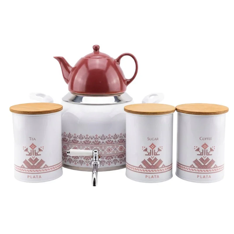 ست کتری و قوری کیتچن ورپلاتا مدل Persian Carpet گنجایش کتری 6 لیتر گنجایش قوری 0.5 لیتر مجموعه 5 عددی