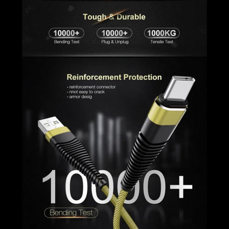 کابل تبدیل USB به USB-C باسئوس مدلPowerFlex-H1 طول 1 متر