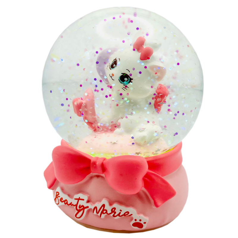 گوی چراغ‌دار مدل BEAUTY MARIE طرح گربه اشرافی کد E7134