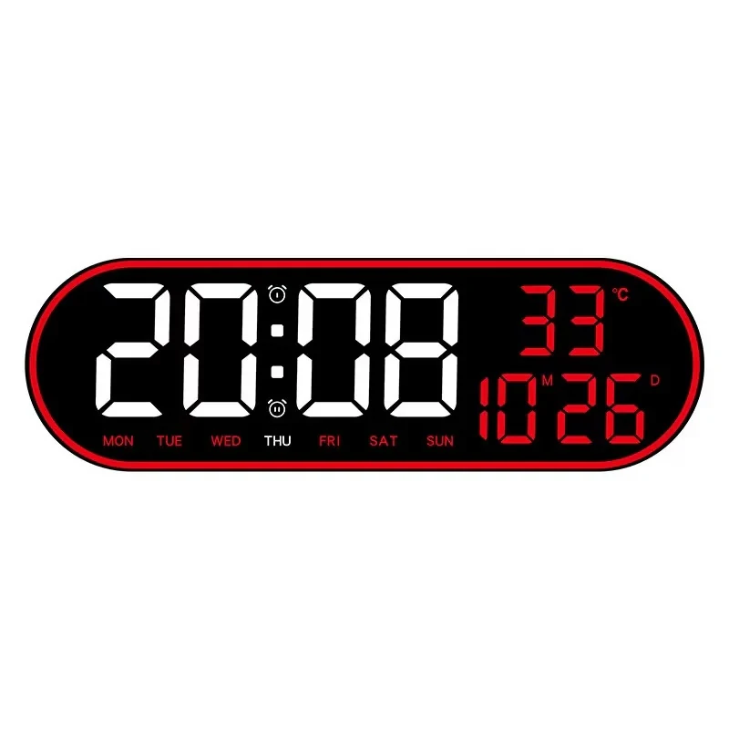 ساعت دیواری دیجیتال مدل ریموت کنترل دار کدGH8021