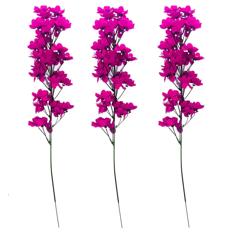 گل مصنوعی مدل شکوفه ریزه 01، مجموعه 3 عددی، با ابعاد 10x10x70 سانتی‌متر و وزن 100 گرم