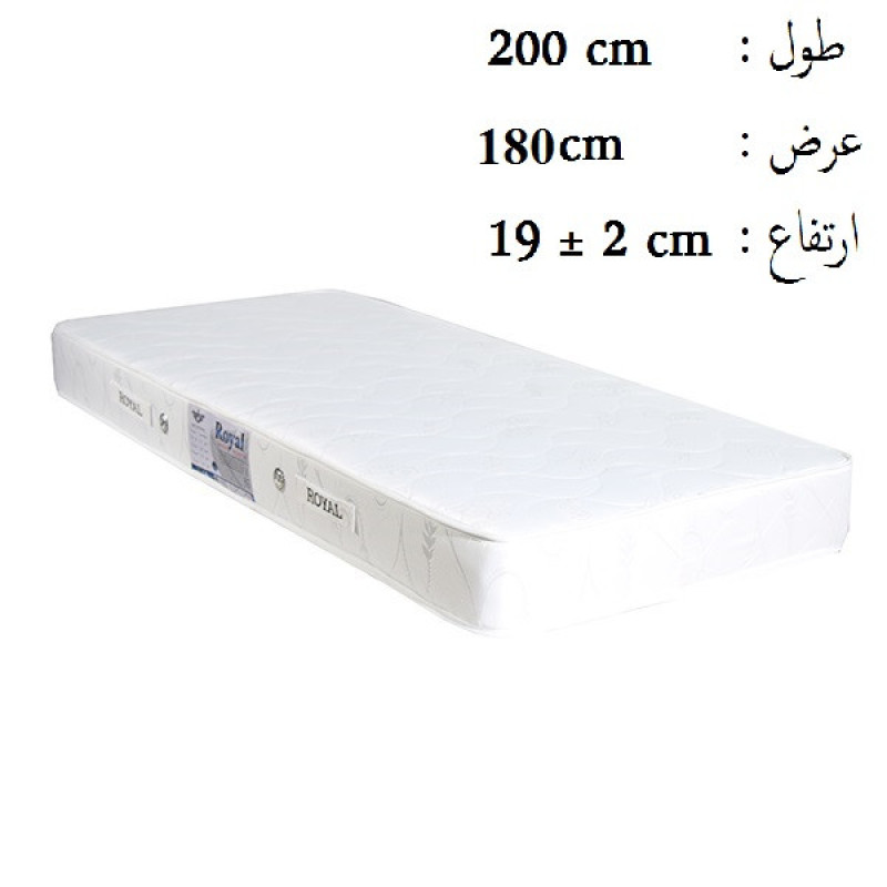 تشک رویال مدل آسایش طبی کد T01 دو نفره سایز 200 × 180 سانتی‌ متر
