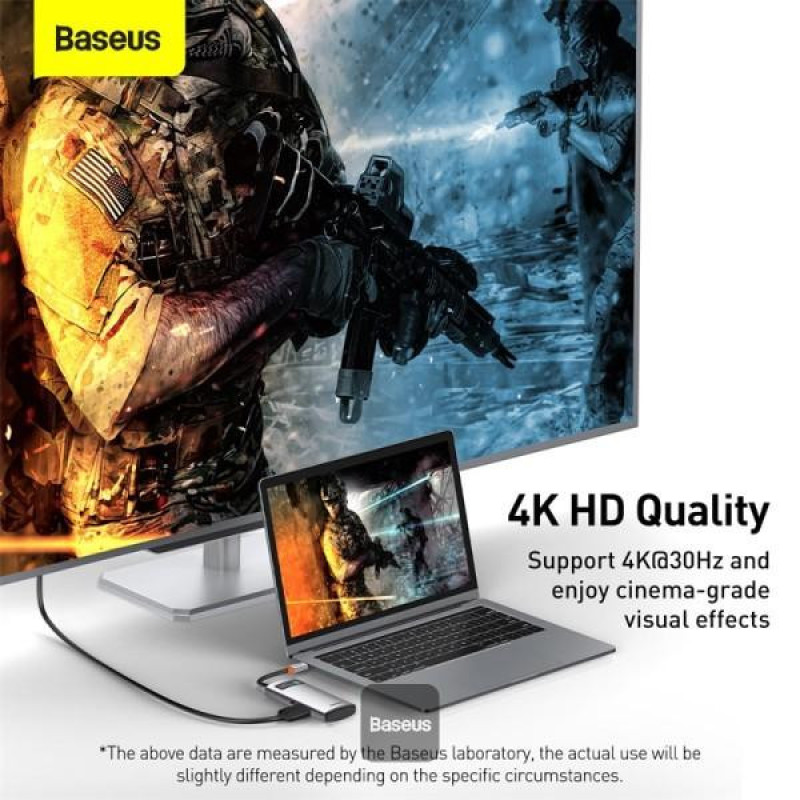 هاب 4 پورت USB-C باسئوس CAHUB-CY0G