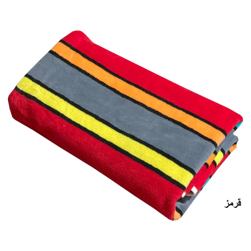 حوله حمام ماندگار طرح راه راه سایز 70x130 سانتی متر