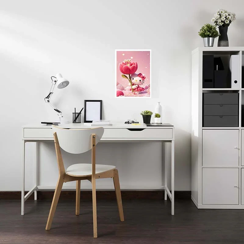 پوستر کارنيکا طرح هلو کیتی hello kitty کد 57058 مجموعه 8 عددی