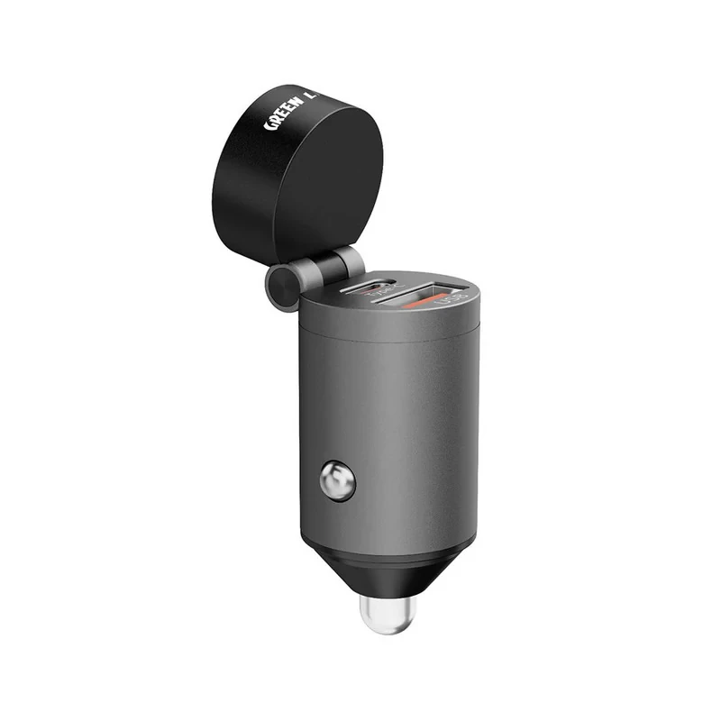 شارژر فندکی 30 وات دو پورت گرین لاین مدل tracker