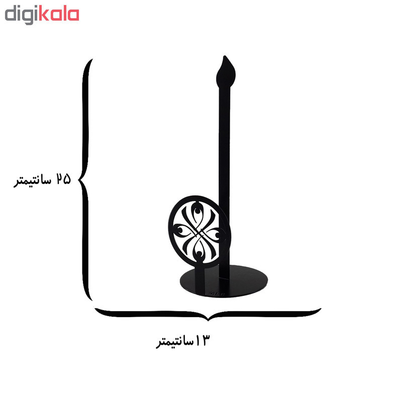 پایه رول دستمال کاغذی ملو طرح تای چی1 کد KMJ12