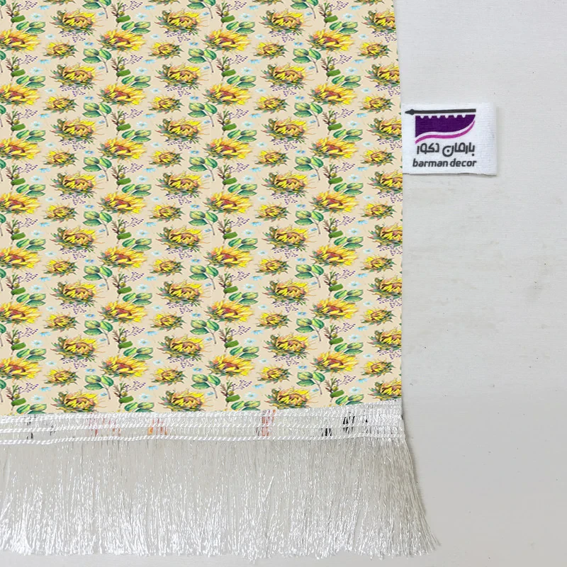 شال مبل بارمان دکور طرح آفتابگردان کد 31 سایز 98x180 سانتی متر