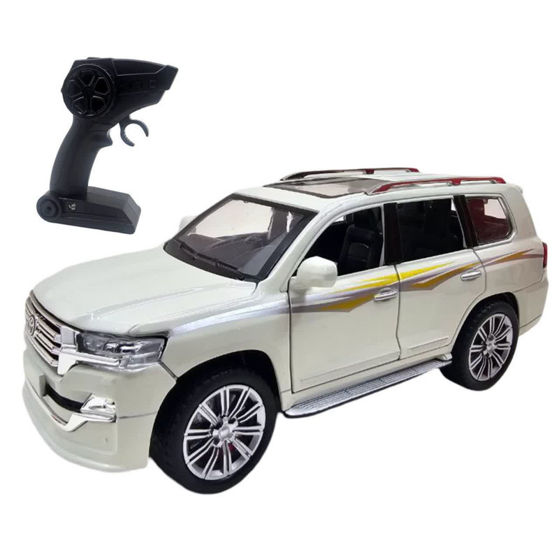 ماشین بازی کنترلی ناب سل مدل تویوتا لندکروز فلزی شارژی چراغدار Toyota Land Cruiser Rechargeable Remote Control Game Machine