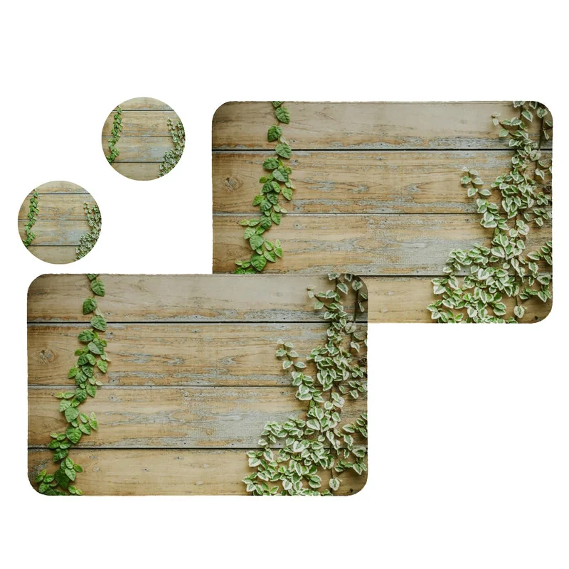 زیربشقابی طرح برگ کد 8059 مجموعه 2 عددی همراه زیرلیوانی