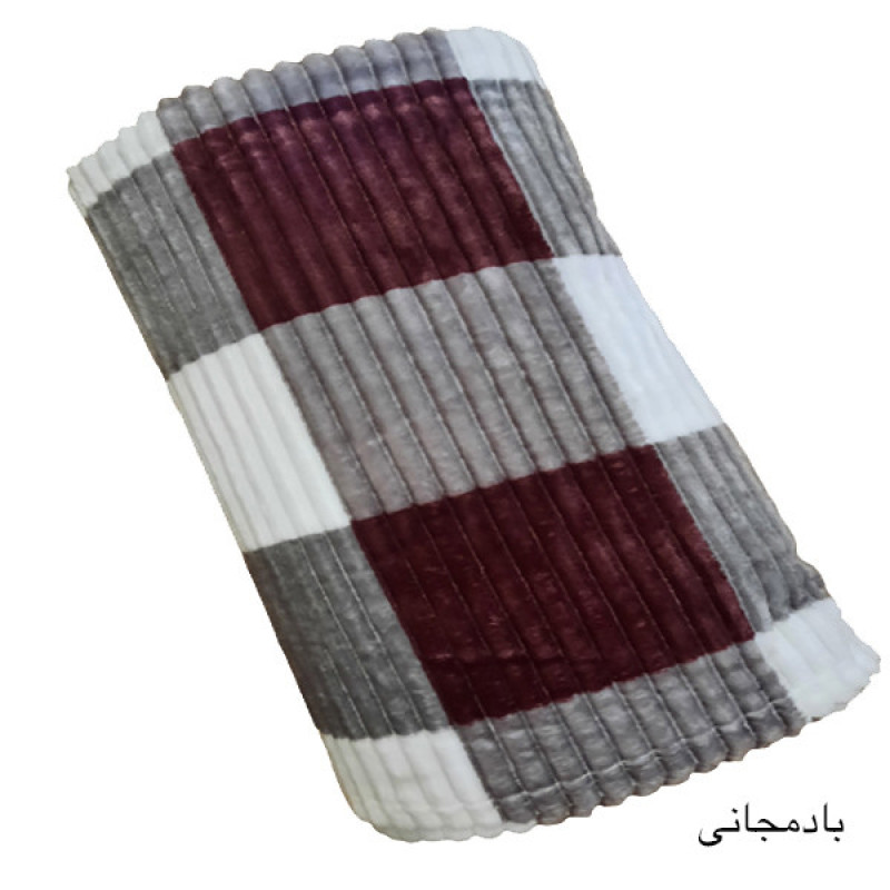 پتو مسافرتی مدل پلیسه طرح چهارخونه دونفره سایز سایز 240 × 200 سانتی متر