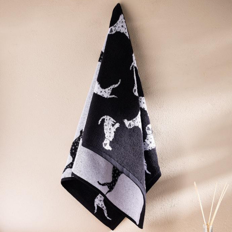 حوله دست و صورت مادام کوکو طرح Dalmatien سایز 50x85 سانتی متر