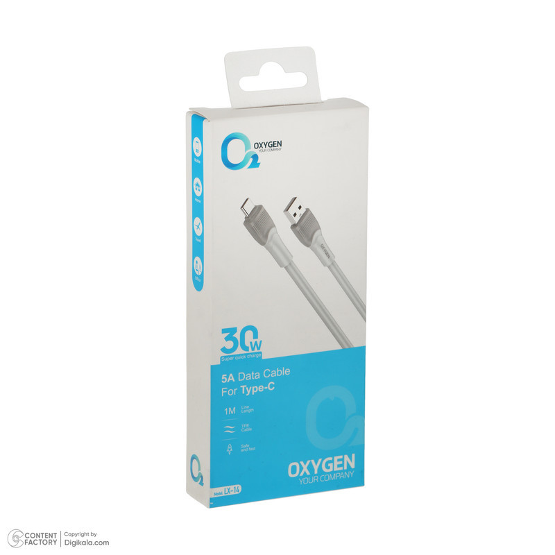 کابل تبدیل USB-C به USB اکسیژن مدل LX-14 طول 1 متر