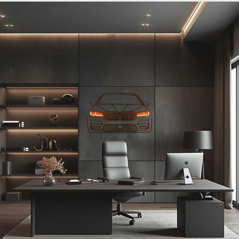 چراغ دیواری نئونی طرح ماشین bmw