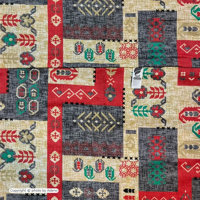 روکش لحاف آدنو مدل ترکمن کد IR174 یک نفره سایز 160x220 سانتی متر