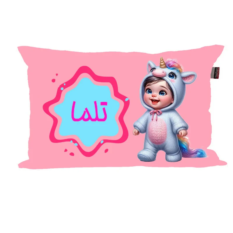 بالش نوزاد ناریکو مدل دخترانه طرح اسم تلما کد 06205