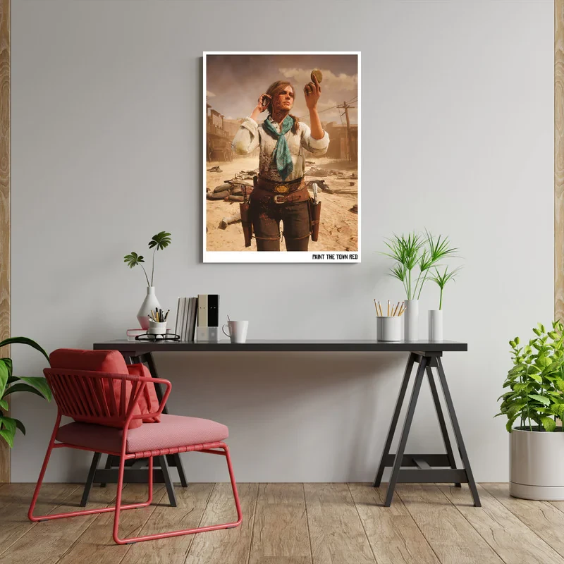 تابلو شاسی مدل گیمینگ رد دد  red dead redemption  کد 1248